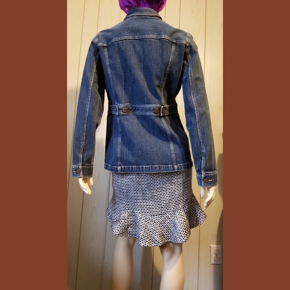 LIZ CLAIBORNE LIZWEAR Retro Blue Denim Button down Jean Jacket - Picture 2 of 7